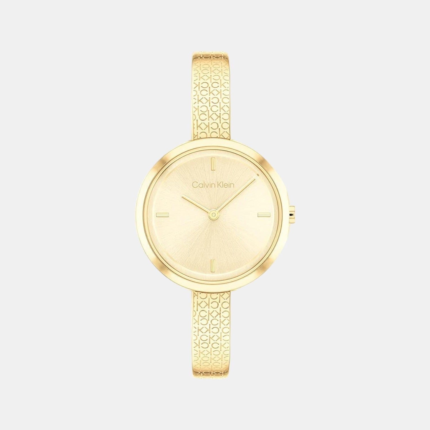 Calvin Klein Ck Iconic Women Quartz Gold Dial Analog Stainless Steel Watch 25200182