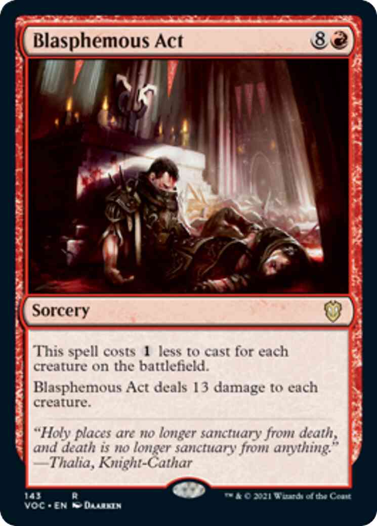 Blasphemous act 143 – Magic Blasphemous Act [143] [Innistrad: Crimson Vow: Commander] [Non-Foil]
