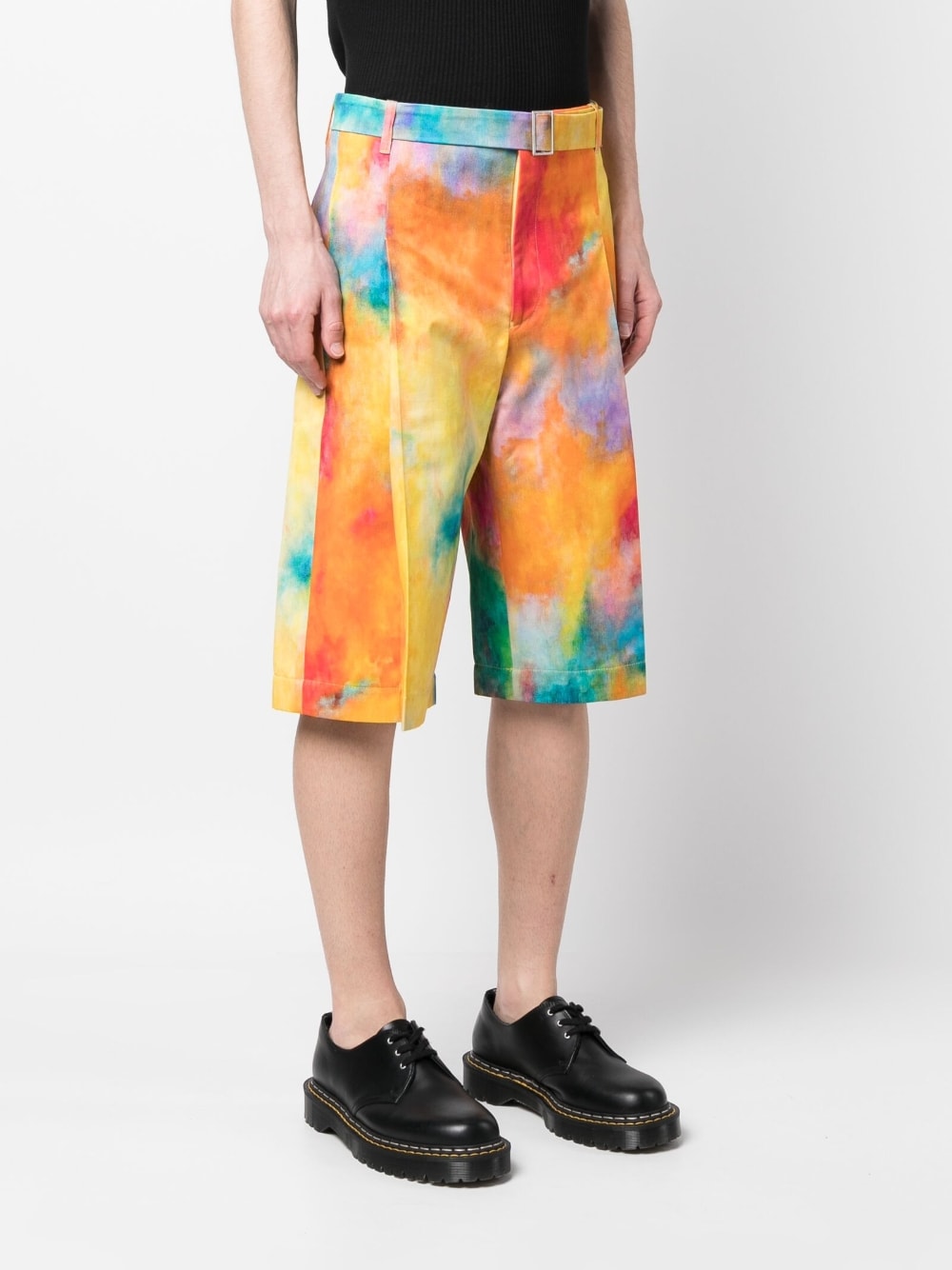 Études Ãtudes Tie-dye print cotton shorts - view 2