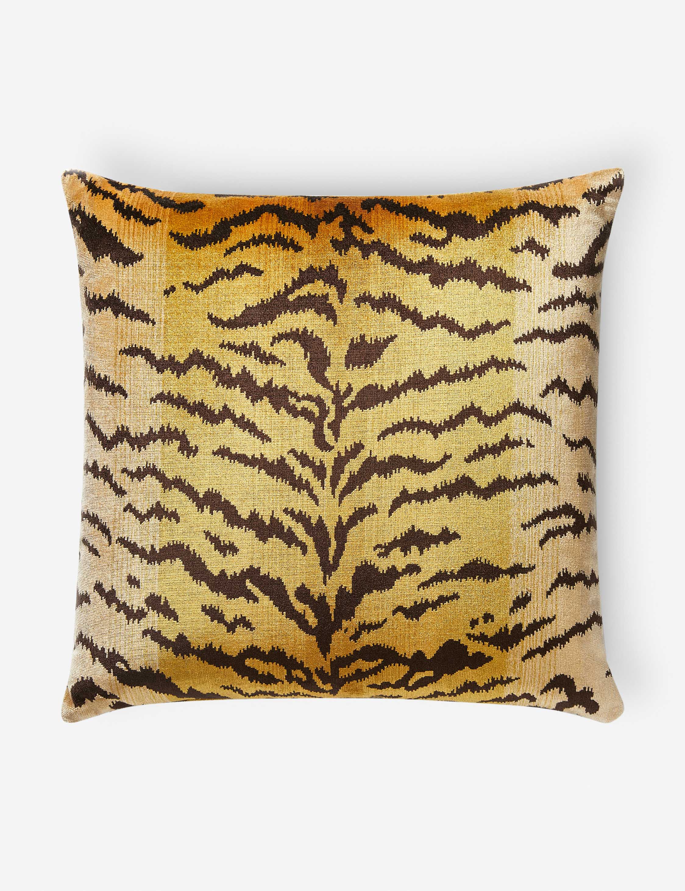 Lulu and Georgia Tigre Silk Pillow by Scalamandré