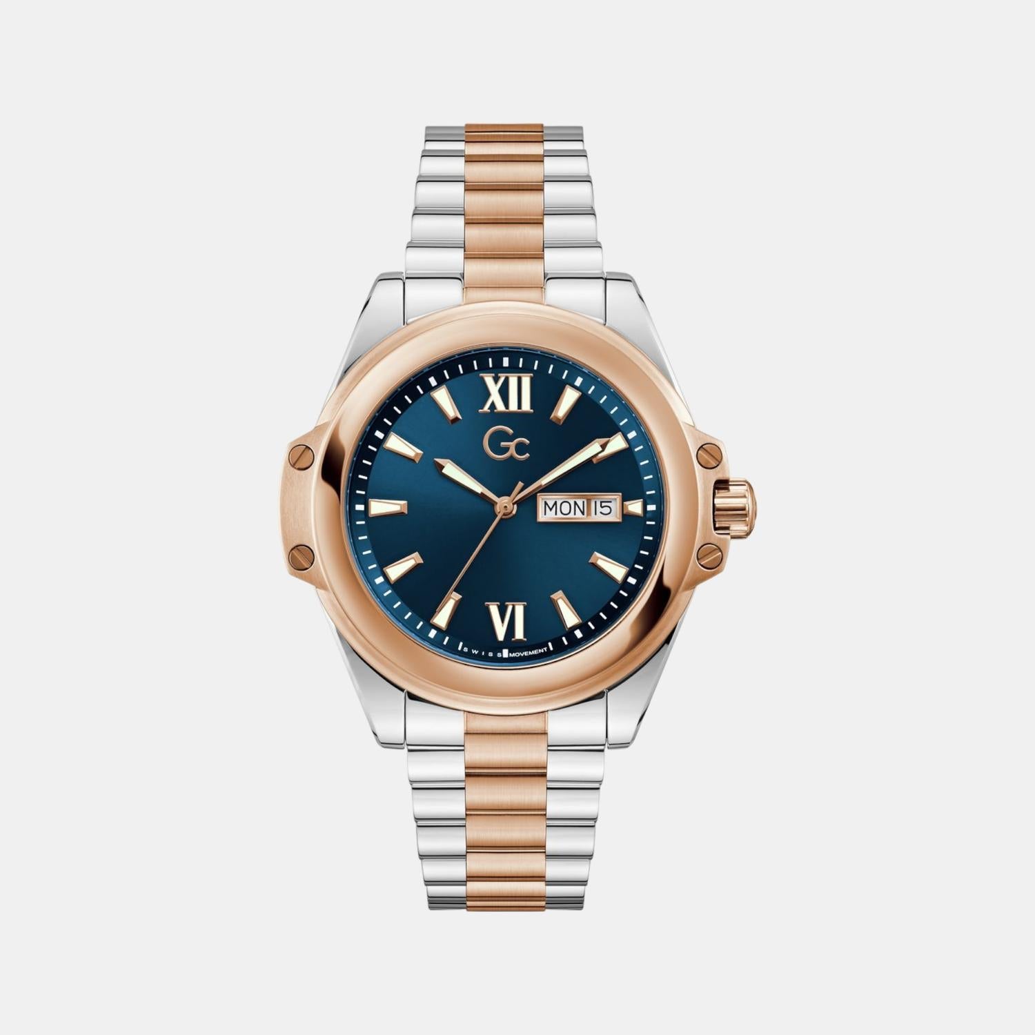 GC Bolt Men Quartz Blue Dial Analog Stainless Steel Watch Z60001G7