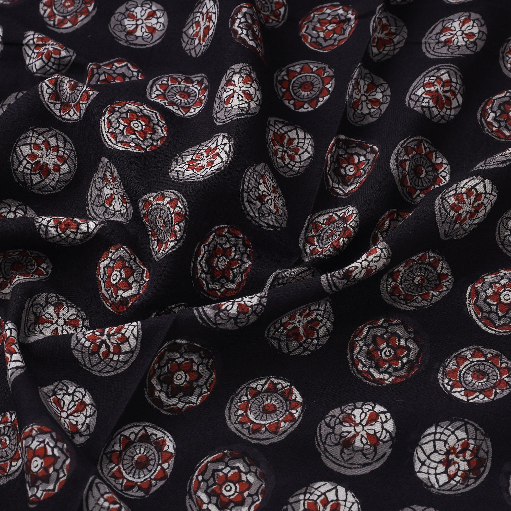 HAVELI CHRONICLES Black - Jahota Block Printed Cotton Fabric 13 - view 3