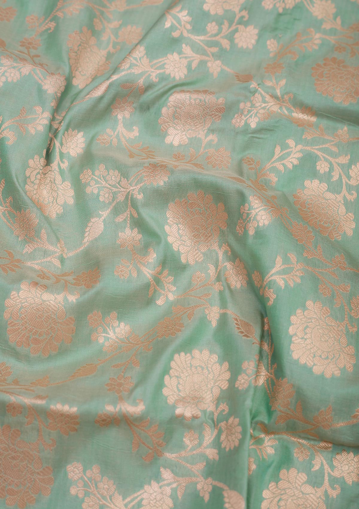 Koskii Sea Green Zariwork Pure Silk Saree – Women's - view 2