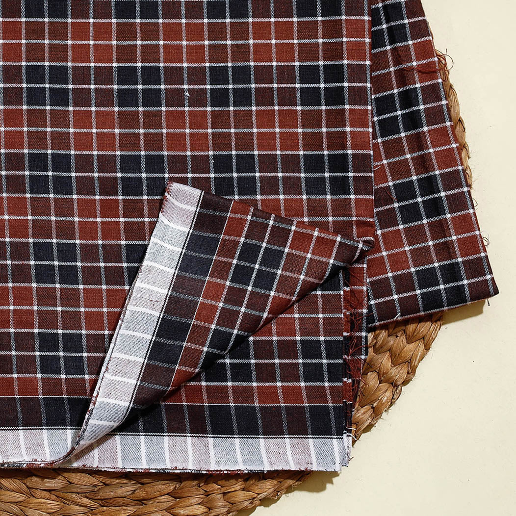 KURIAPPILLY HANDLOOM WEAVERS CO-OPERATIVE Brown - Calicut Kuriappilly Pure Handloom Cotton Lungi - view 3