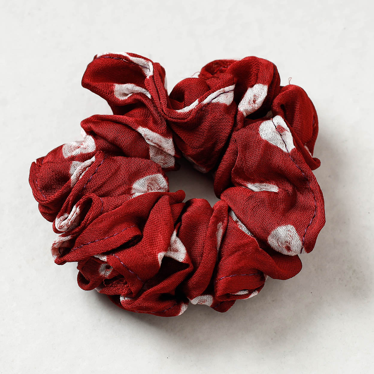 ITOKRI CRAFTS INITIATIVE Bandhani Tie-Dye Cotton Elastic Rubber Band/Scrunchie - view 2