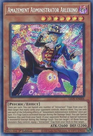 Yu-Gi-Oh! Amazement Administrator Arlekino - LIOV-EN006 - Secret Rare - 1st Edition