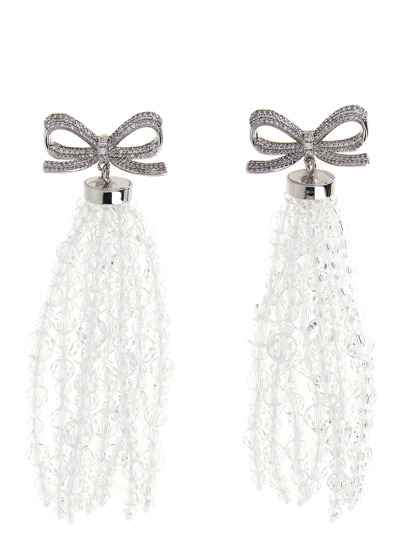Self-Portrait Bow Beaded Waterfall Earrings – 100% copper