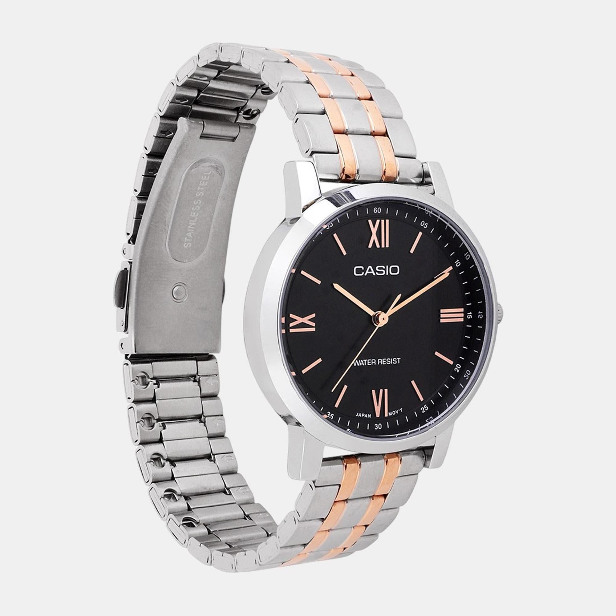 Casio Enticer Women Quartz Black Dial Analog Stainless Steel Watch A2157 - view 3