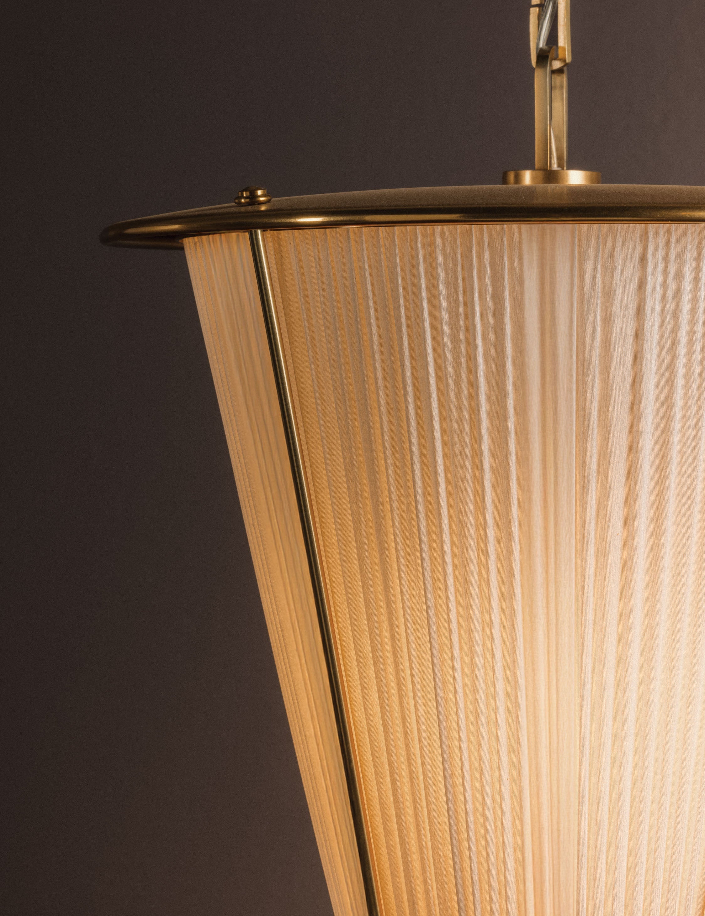 Lulu and Georgia Englert Pendant Light – Aged Brass and Ivory - view 13