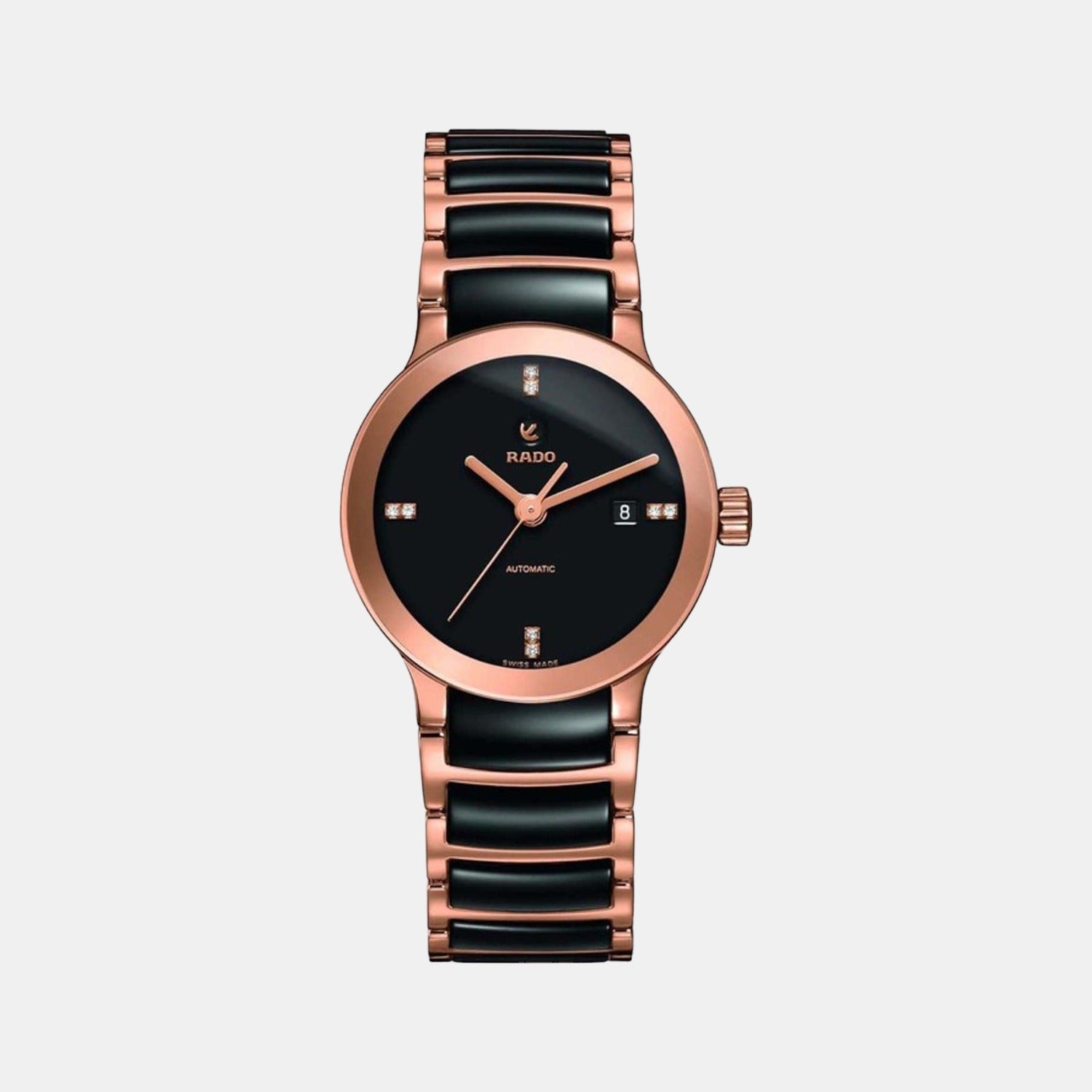 Rado Centrix Unisex Automatic Black Dial Analog Stainless Steel Watch R30183712