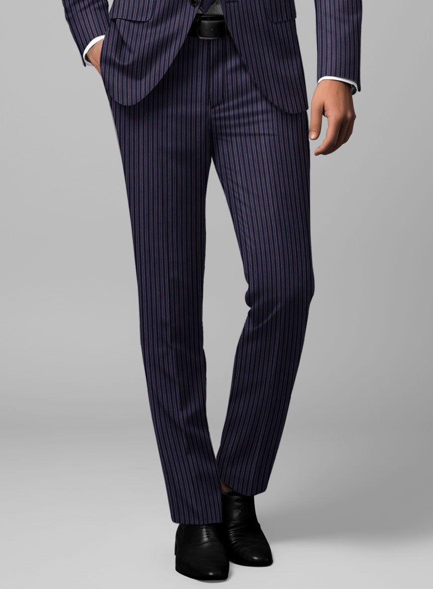 StudioSuits Reda Bravon Navy Blue Stripe Wool Suit - view 6