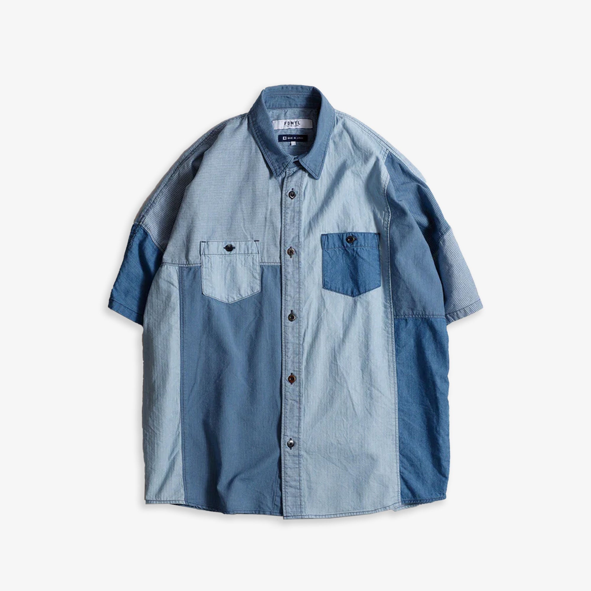 Patchwork s s – Fdmtl | Patchwork S/s Shirt 3yr Wash { Indigo