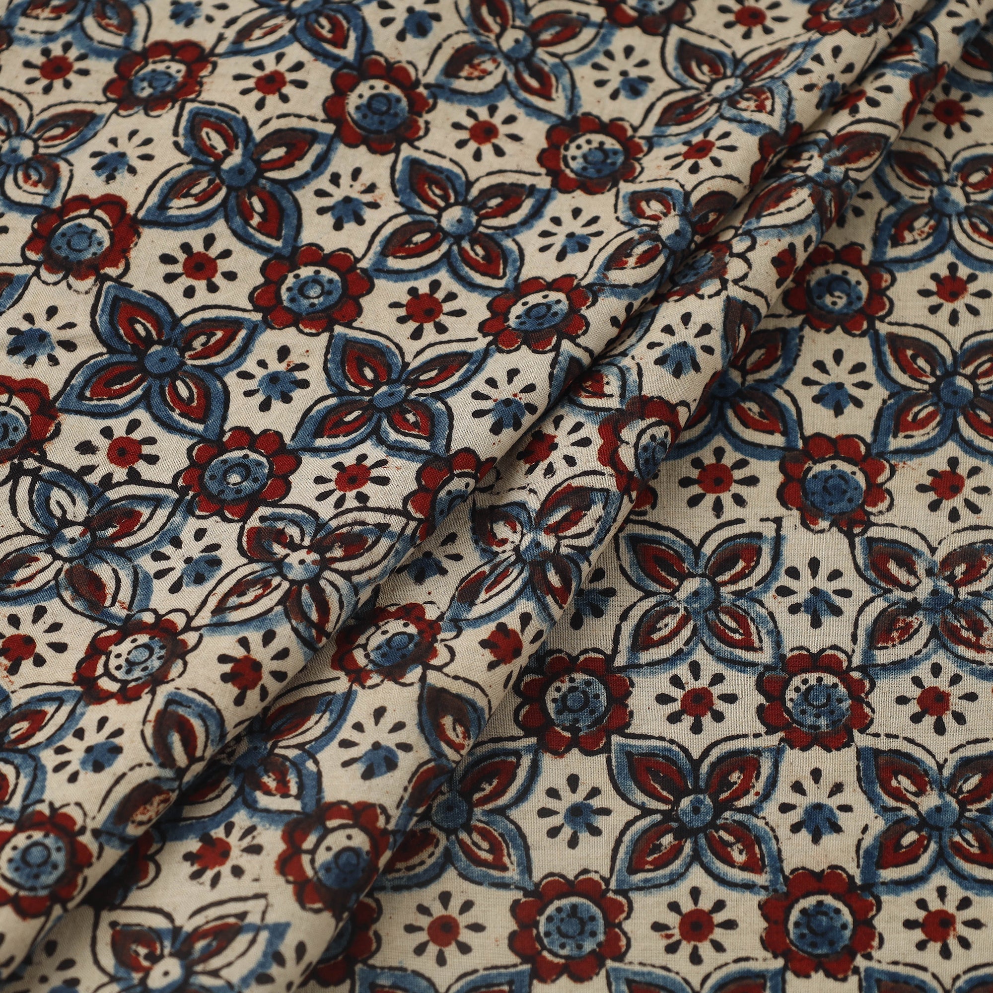 KACHCHH JI CHHAAP Beige - Block Print Cotton Natural Dyed Ajrakh Fabric 35 - view 2