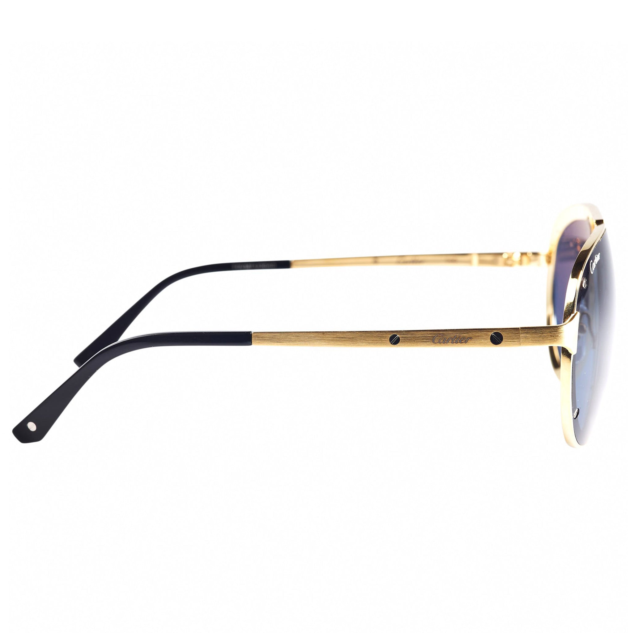 Cartier Eyewear CT0195S-003 Santos De Cartier Black Gold Sunglasses - view 2