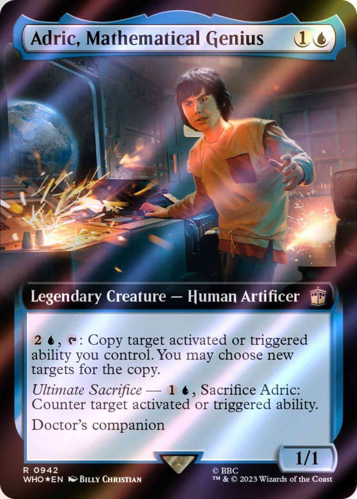 Adric mathematical genius – Magic Adric, Mathematical Genius [942] [Extended Art] [Universes Beyond: Doctor Who] [Surge Foil]