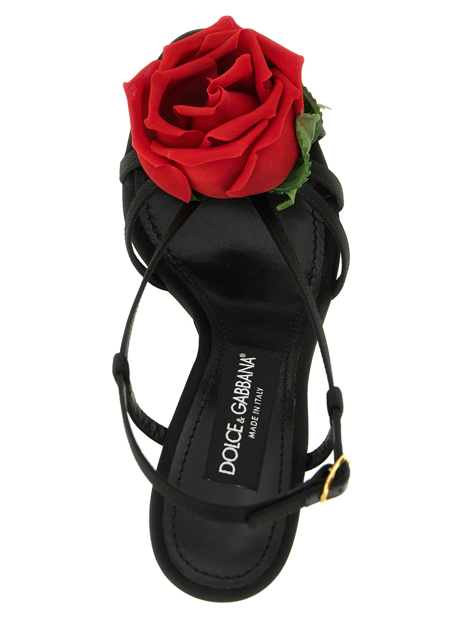 Dolce & Gabbana Satin Sandals With Flower – 68% viscose, 32% silk - view 4