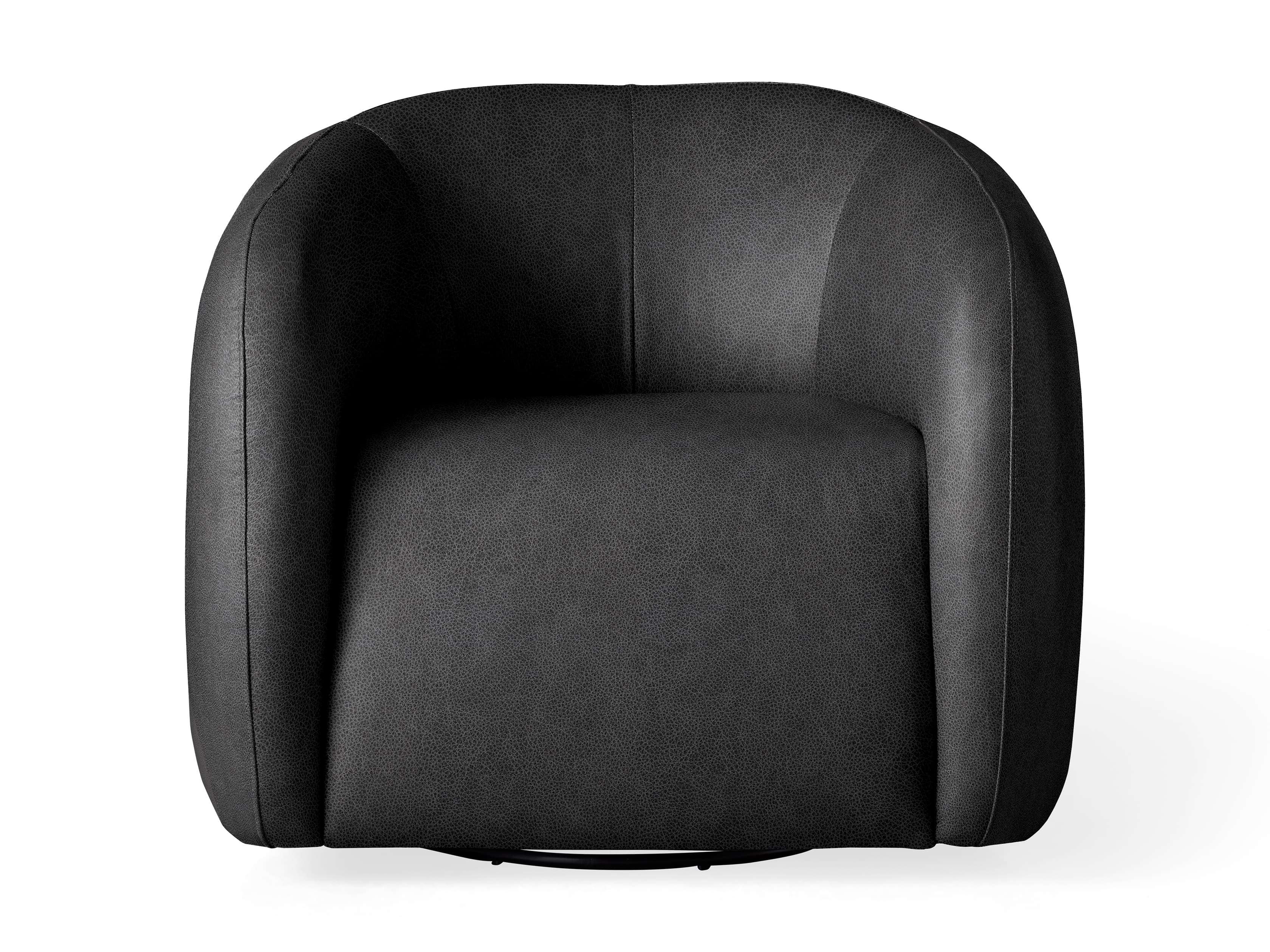 Arhaus Fresno Leather Swivel Chair
