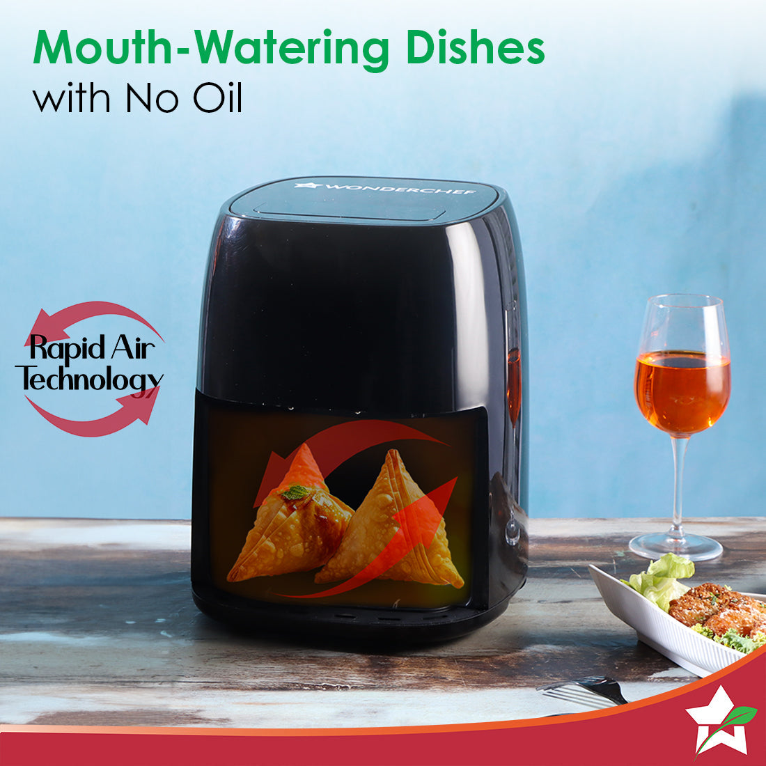 Neo Digital Air Fryer | Rapid Air Technology | 6 Pre-Set Menu Options by blacktree - view 3