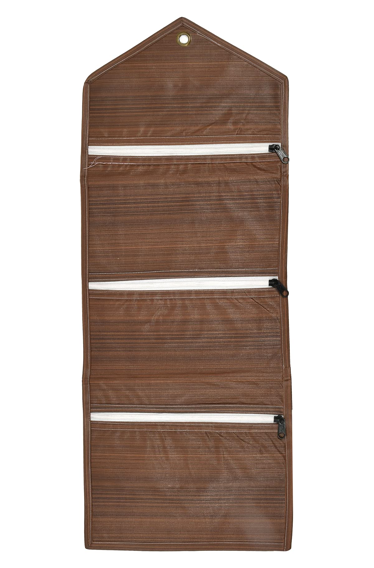 Kuber Industries Wooden Design 3 Pockets Wall Hanging Storage Organizer, Magazine/Letter Holder, Stationary Organizer (Brown)-HS43KUBMART25734,HS43KUB