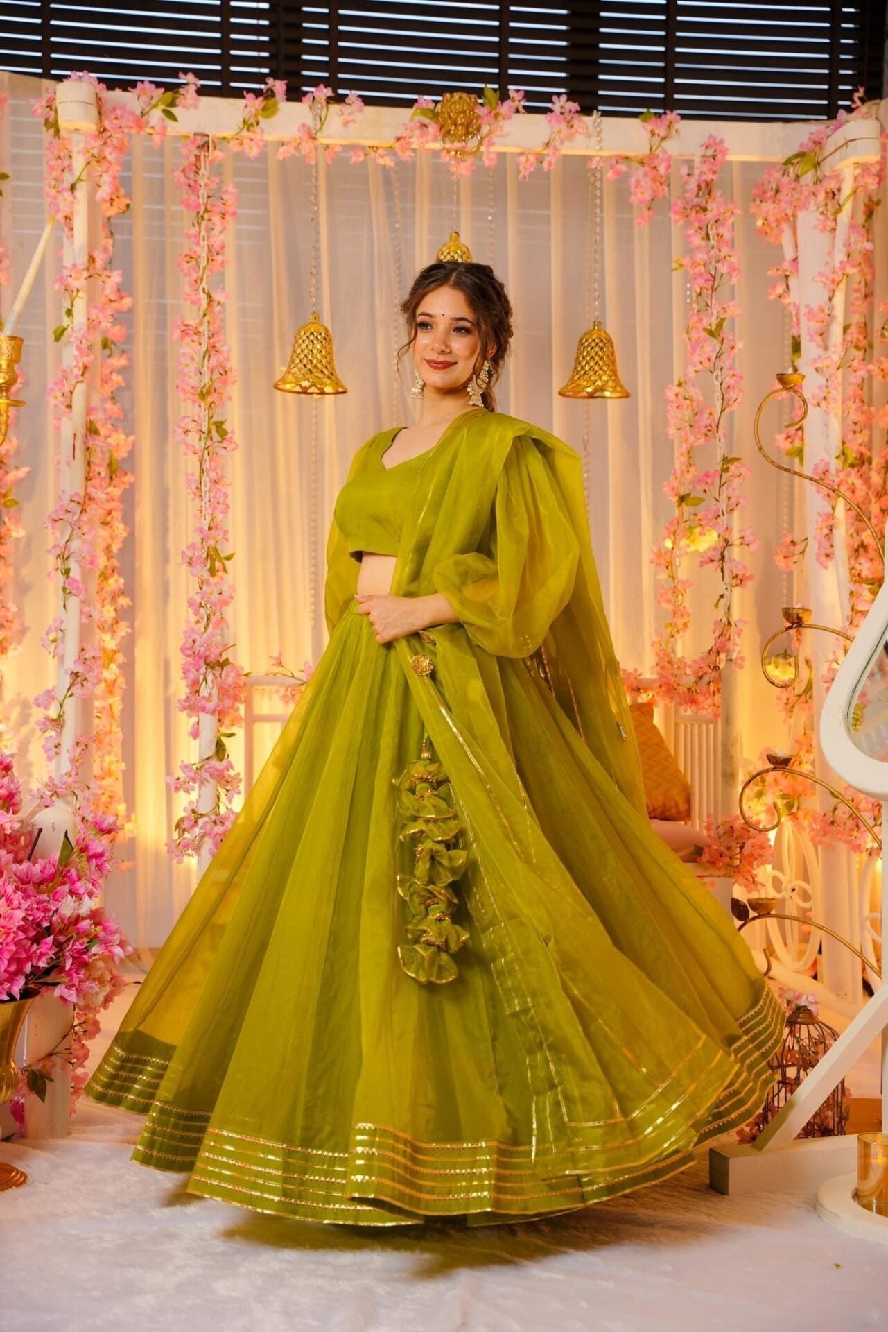 Idaho-o Green amethyst elegance lehenga set – Women's