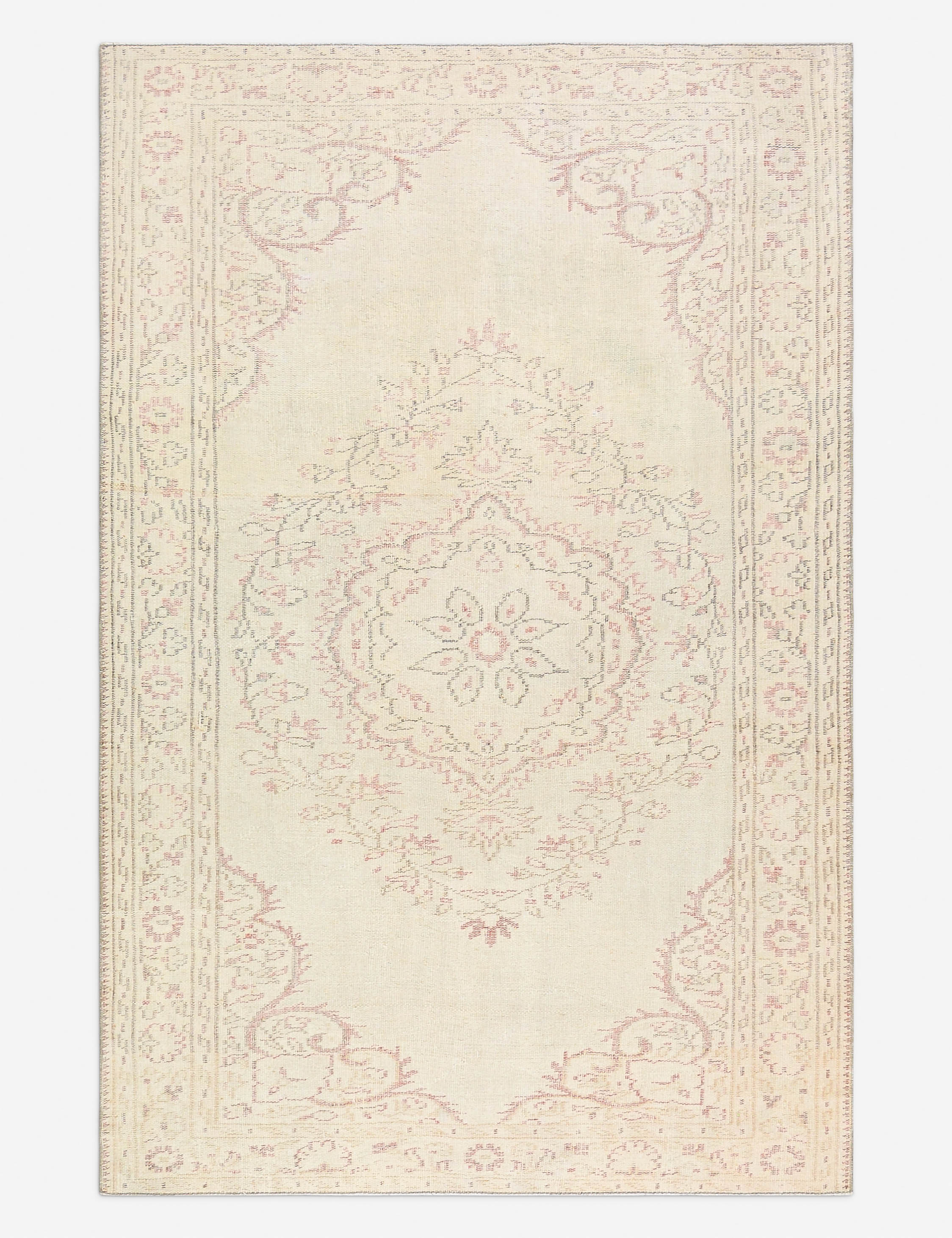 Lulu and Georgia Vintage Turkish Hand-Knotted Wool Rug No. 501, 5' 6" x 8' 7"