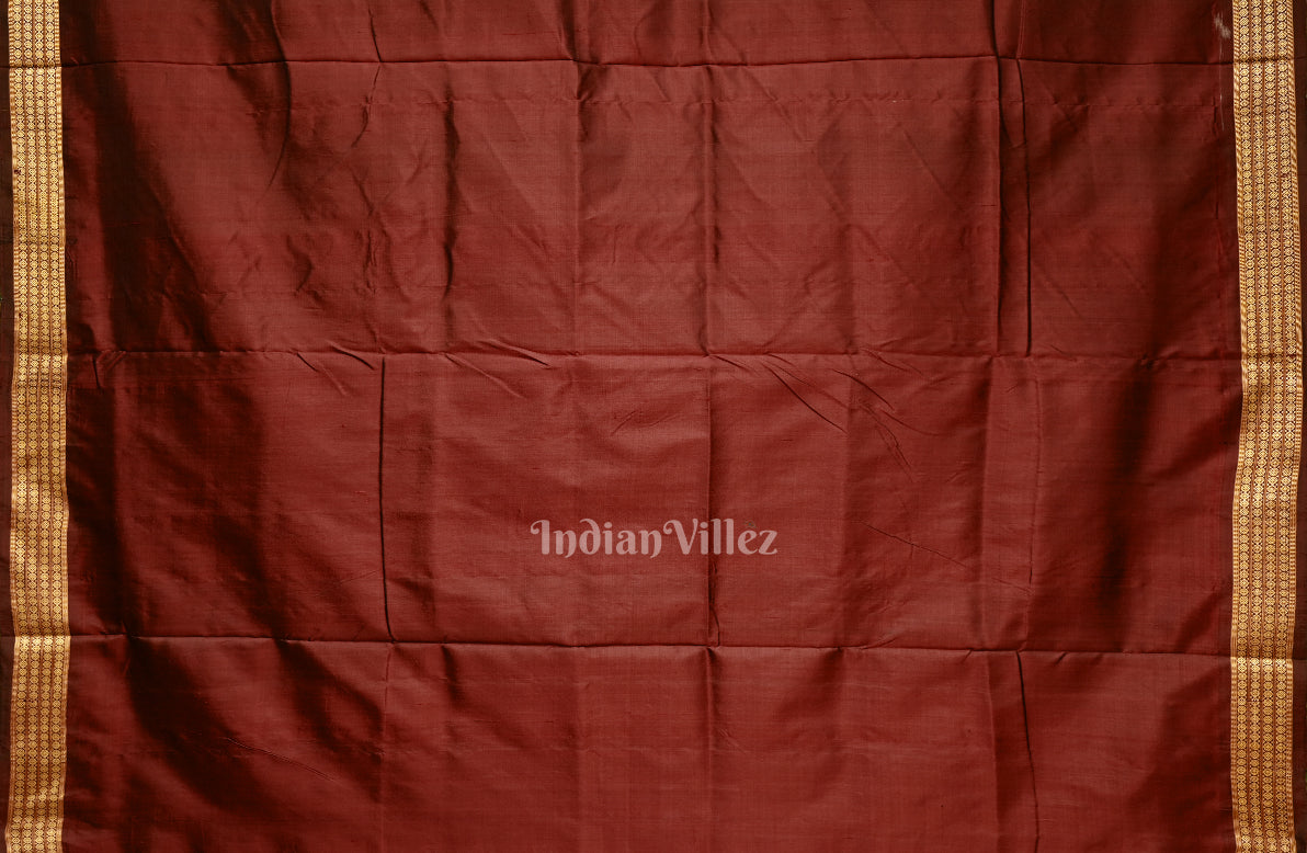 IndianVillèz Blue Jhoti Theme Odisha Ikat Khandua Silk Saree - view 4