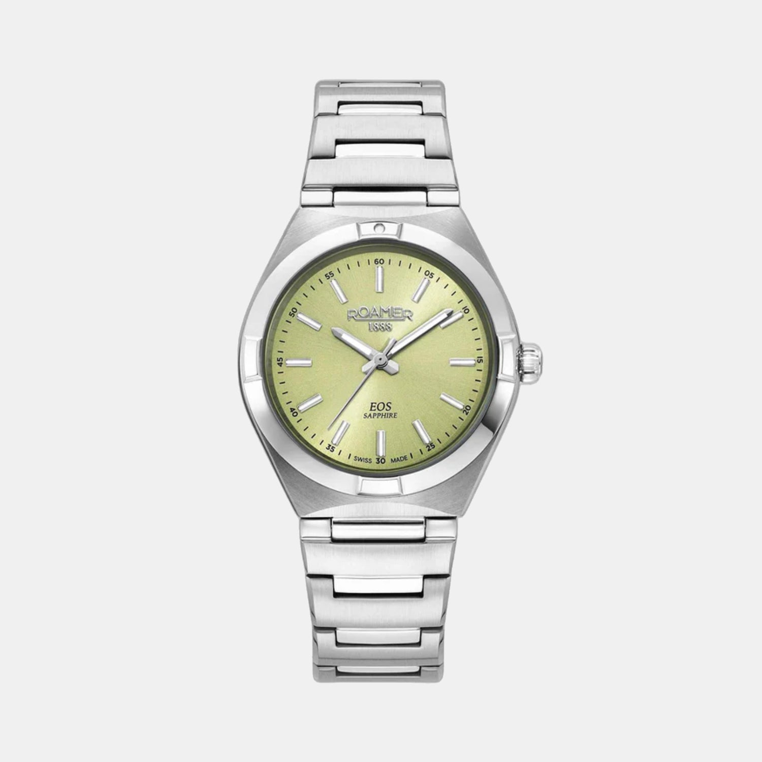 Roamer Eos Classic Women Quartz Light Green Dial Analog Stainless Steel Watch 982847 41 75 20