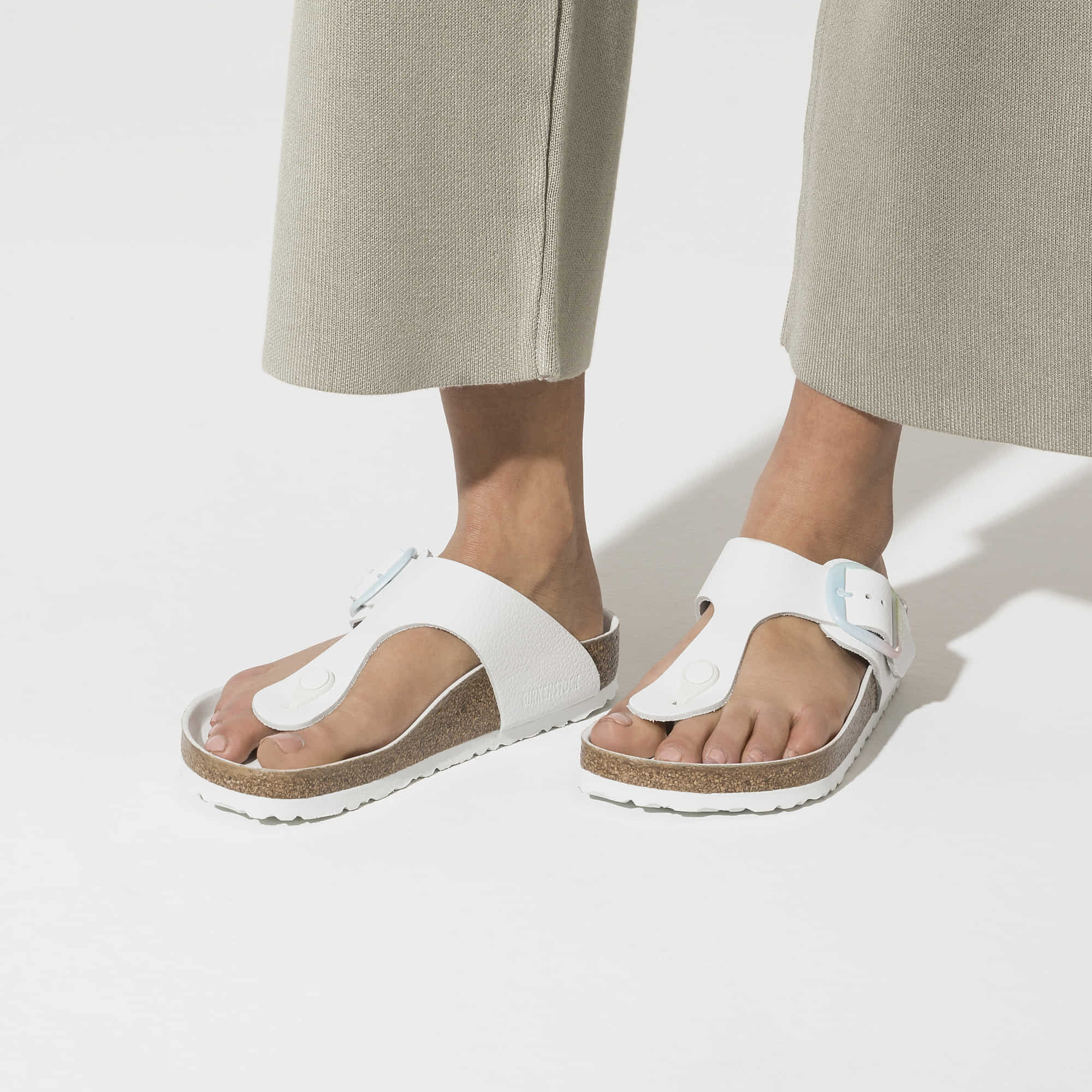 Birkenstock Gizeh Big Buckle Natural Leather – White White - view 7