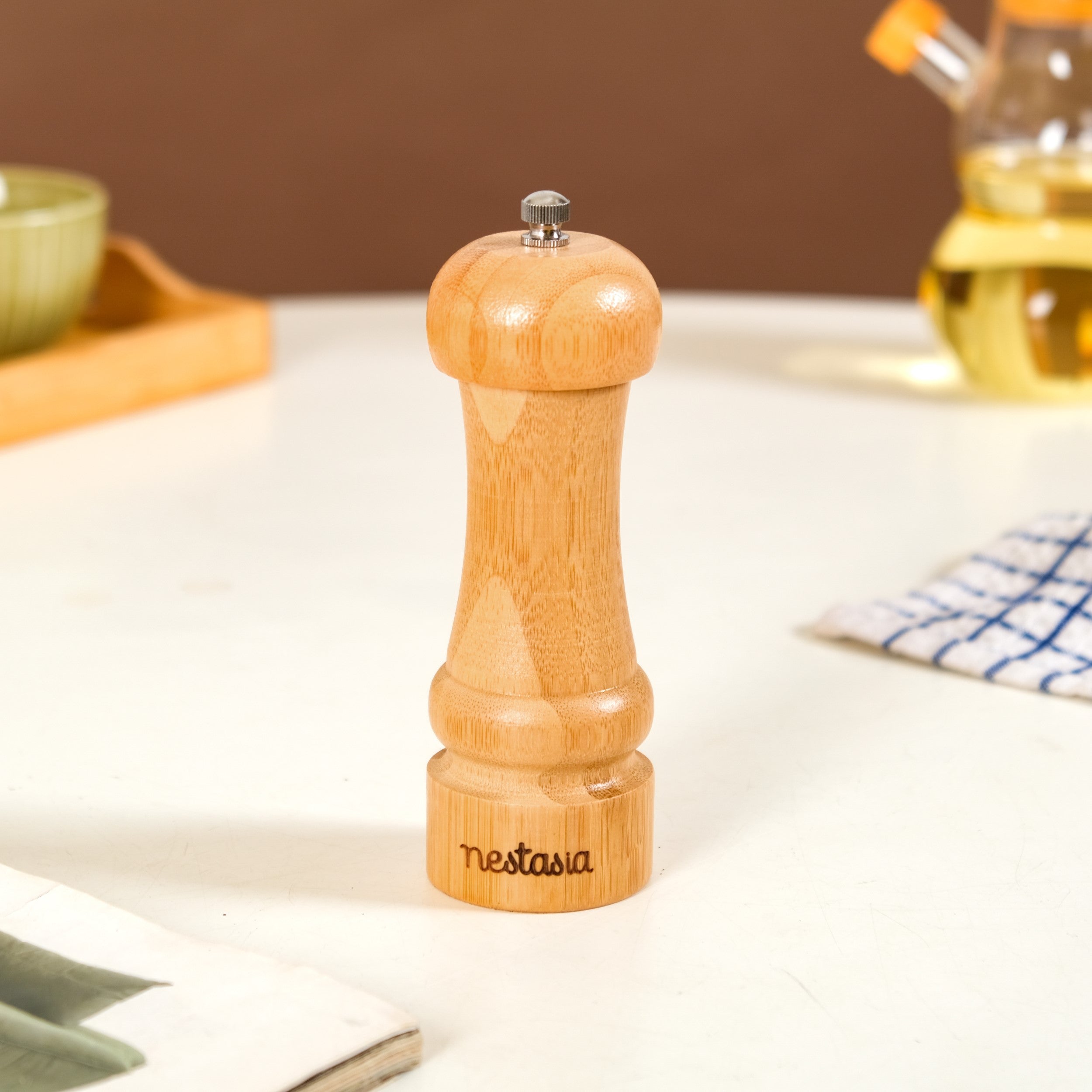 Nestasia Bamboo Wood Pepper Grinder For Kitchen - view 2