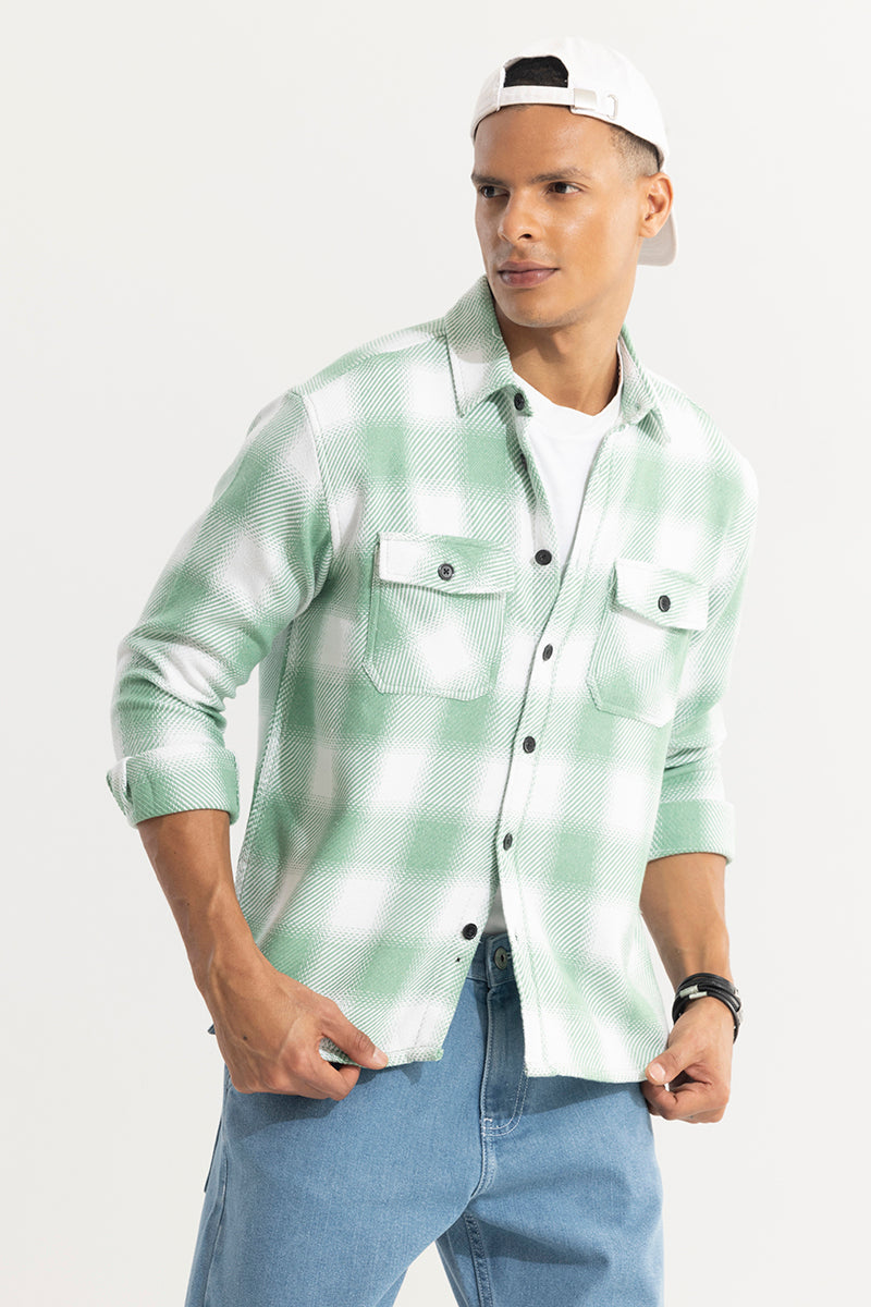 SNITCH Colossal Checks Green Shirt - view 5