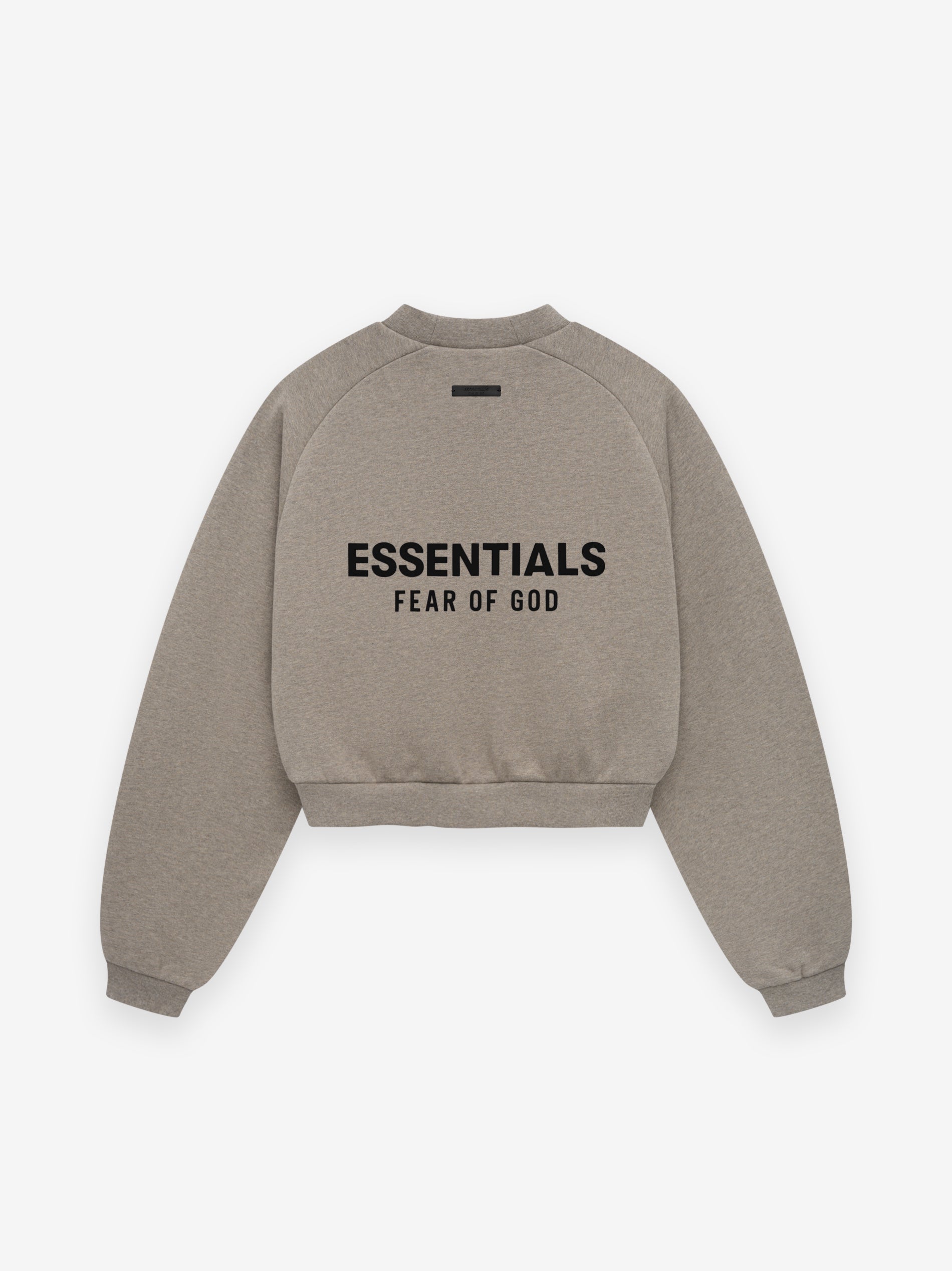 ESSENTIALS Women's Fleece Cropped Crewneck – Heather Gray - view 2
