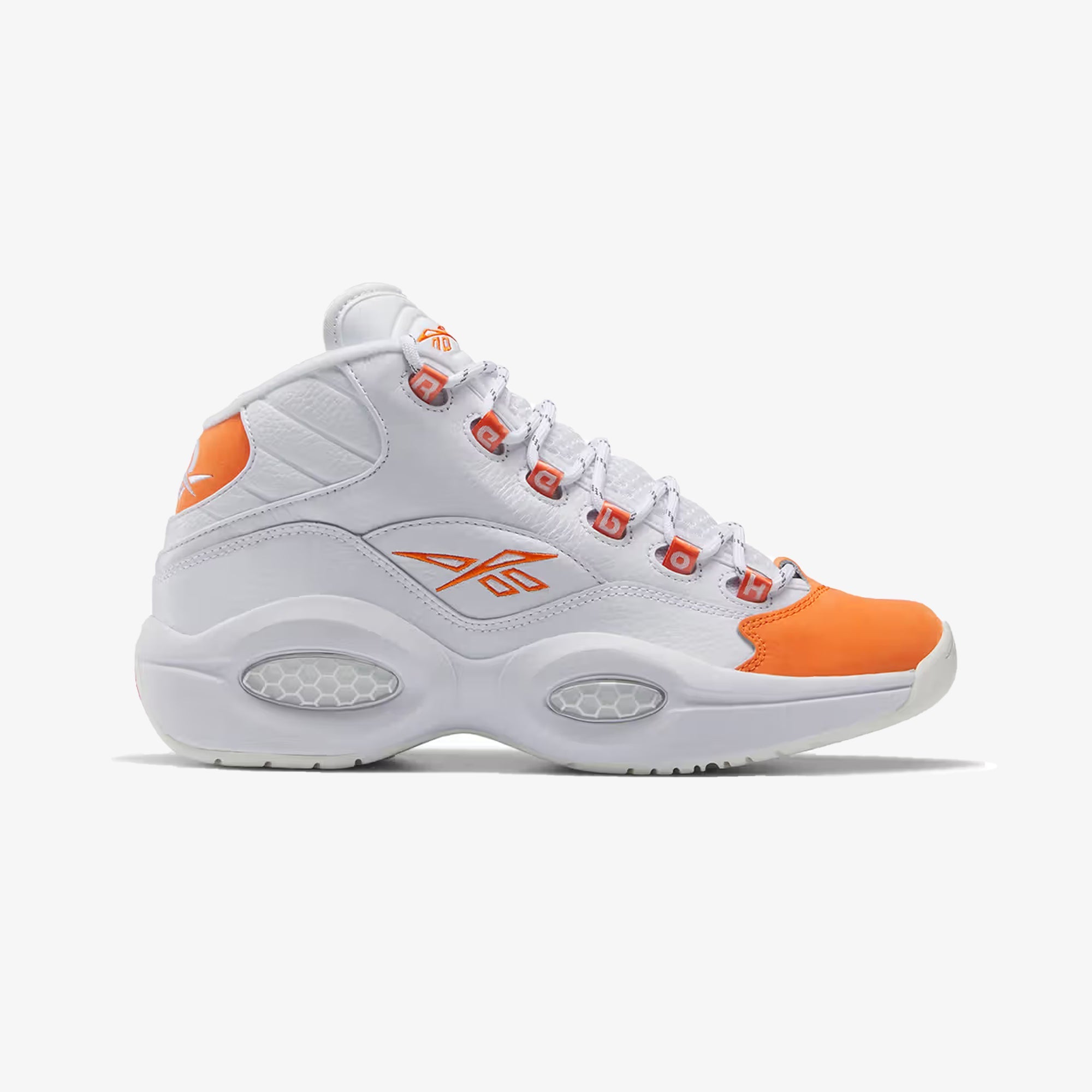 Reebok | QUESTION MID { CLOUD WHITE/SMASH ORANGE S23-R - view 4