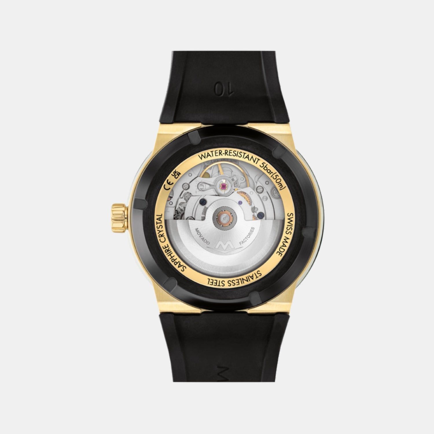 Movado Bold Men Automatic Transparent Dial Analog Rubber Watch 3601247 - view 3