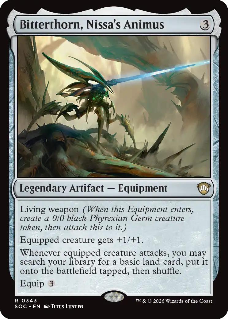Animus 343 secrets – Magic Bitterthorn, Nissa's Animus [343] [Secrets of Strixhaven: Commander] [Non-Foil]