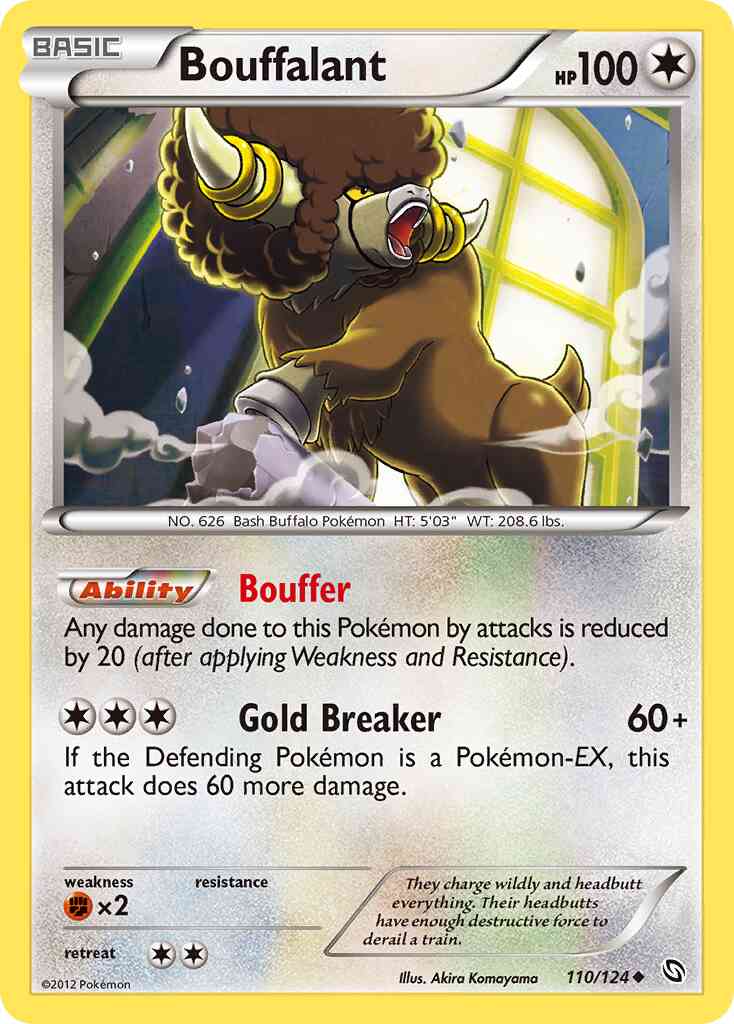 Uncommon bw6-110 non-holo – Pokémon Bouffalant - 110/124 - Uncommon [bw6-110] [Non-Holo]