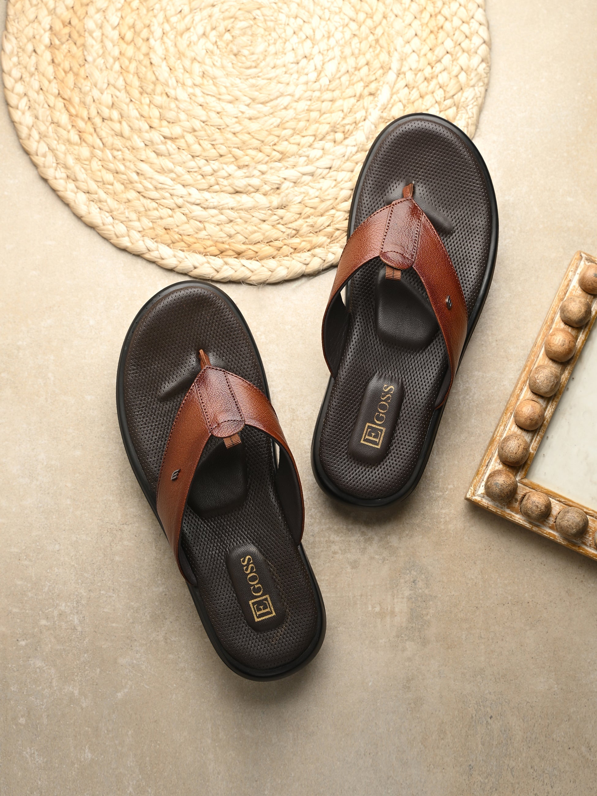 Egoss Shoes Egoss Leather Slippers For Men - view 2