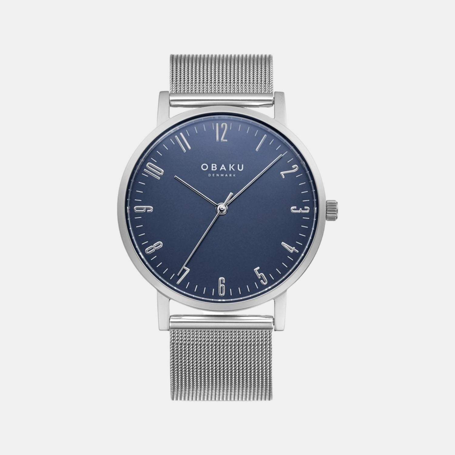Obaku Brink Cyan Men Quartz Blue Dial Analog Stainless Steel Watch V248GXCLMC