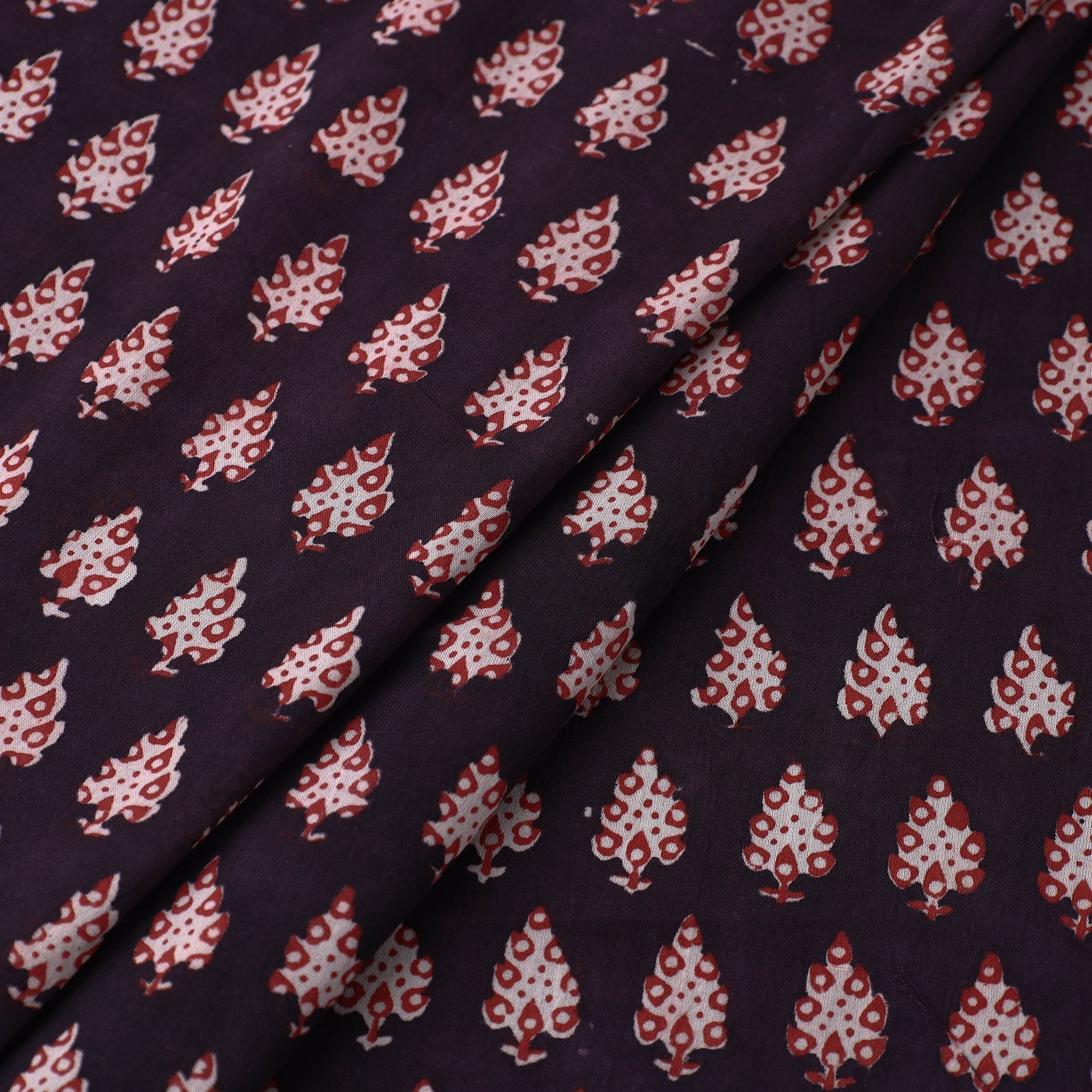 BAGH PRINTS BY YAKOOB KHATRI Black - Natural Dyed Bagh Print Mul Cotton Fabric 16 - view 2