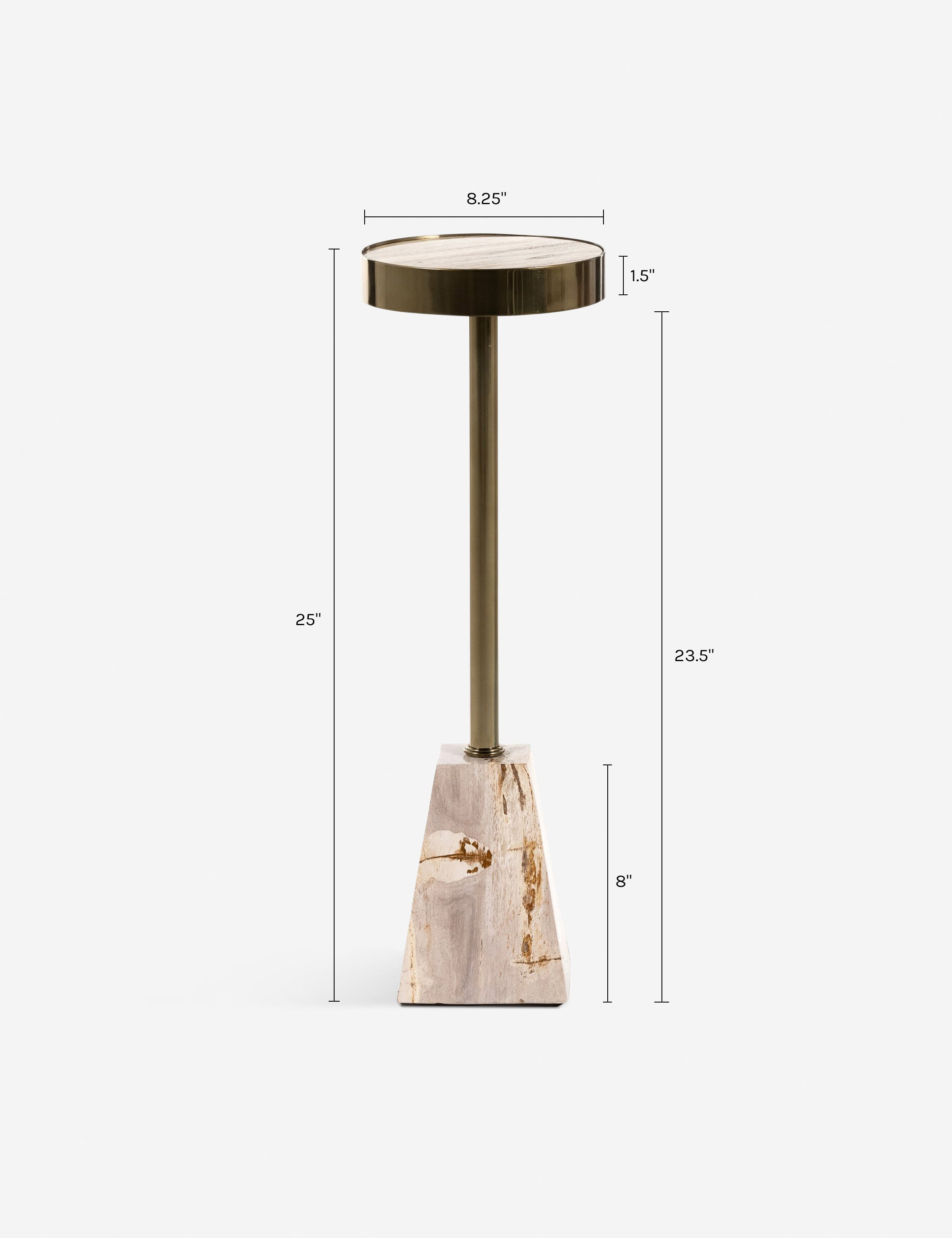 Lulu and Georgia Courtland Round Side Table – Brass - view 4