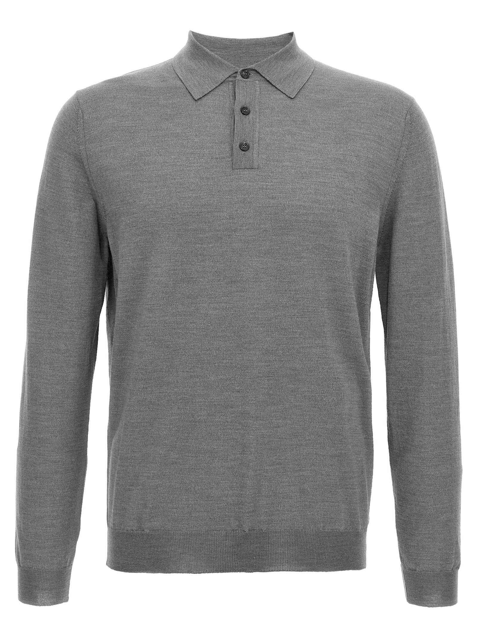 Zanone Virgin Wool Polo Shirt – 70% cachemire 30% silk