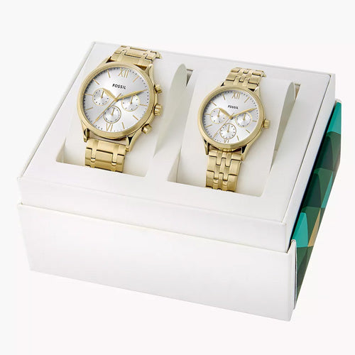 Fossil Fenmore Silver Dial Pair 44mm & 36mm BQ2899SET - view 5