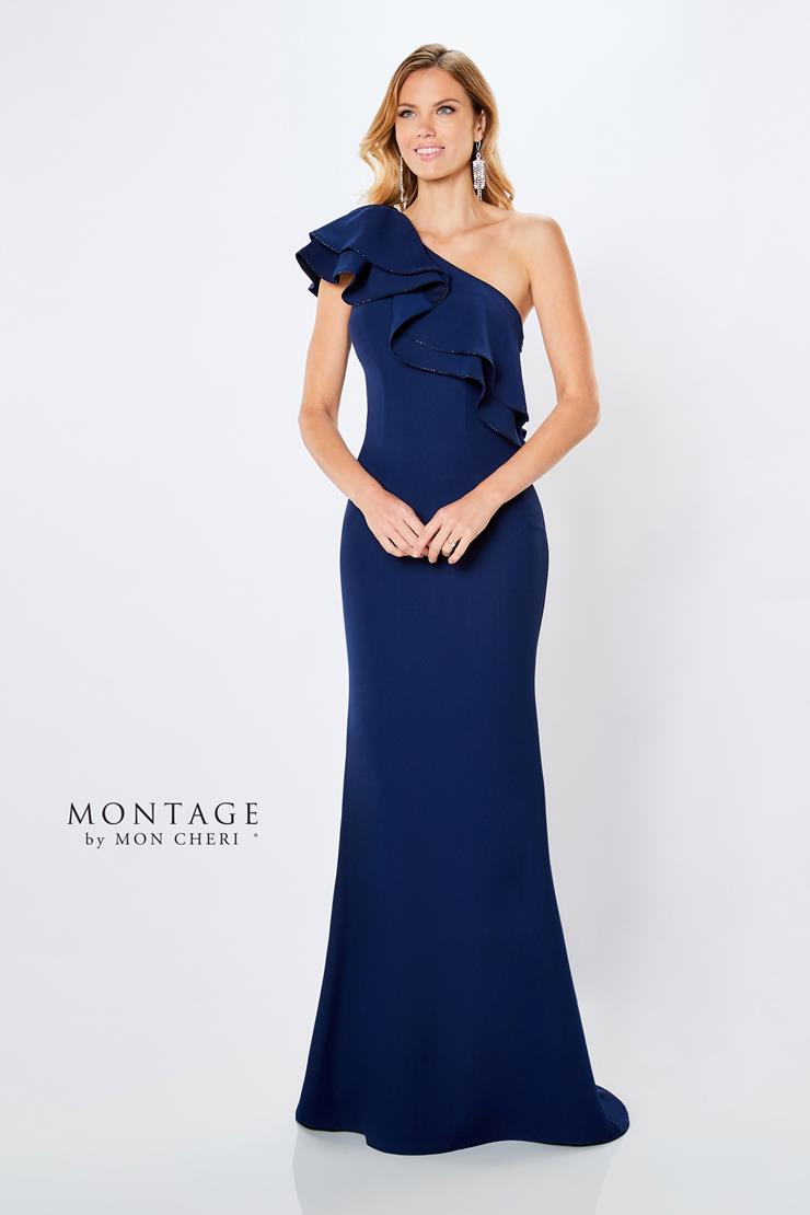 Montage 221975 Ruffled Long Formal Evening Dress - view 2