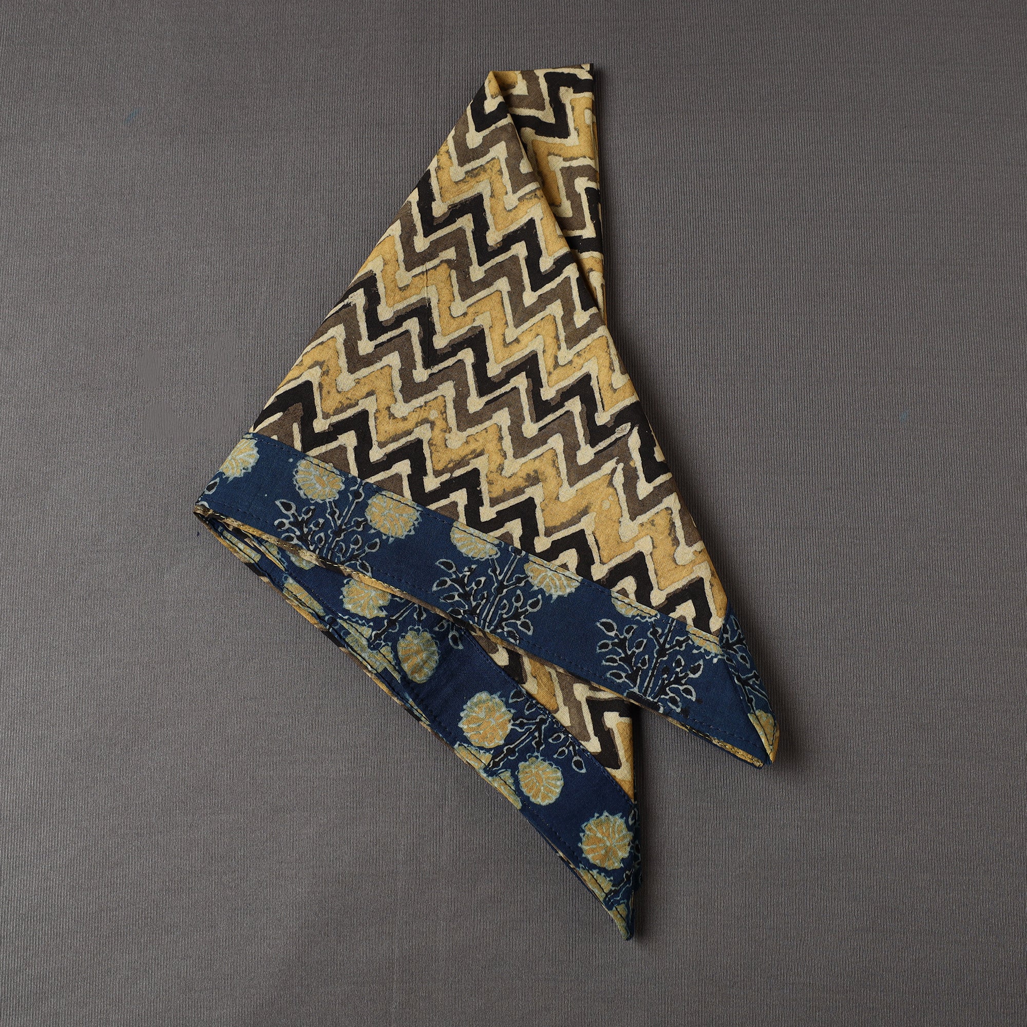 NOORI BAZAR Ajrakh Block Printed Cotton Bandana
