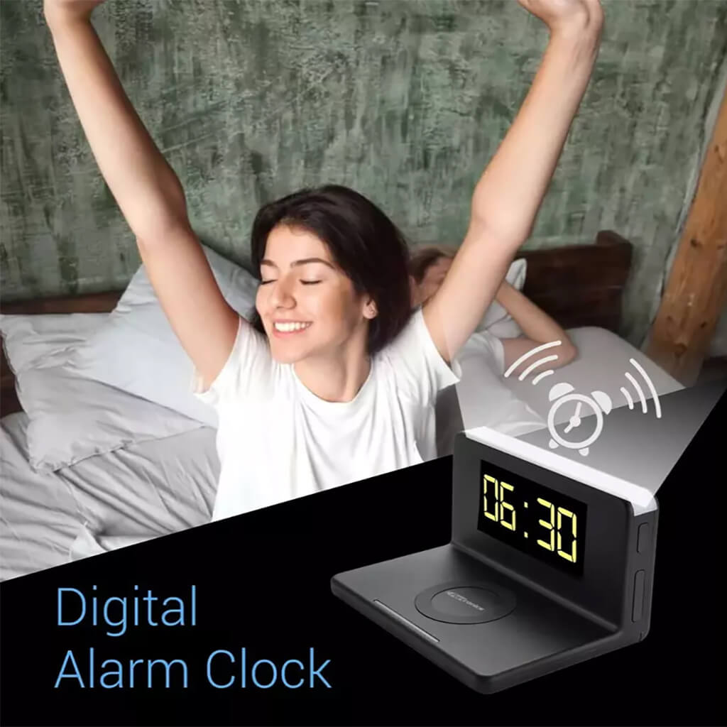 Corporate Solution Wireless Charger With Alarm Clock - view 5