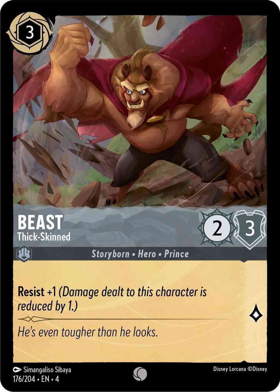 Return non-foil – Lorcana Beast - Thick-Skinned - 176/204 [Ursula's Return] [Non-Foil]