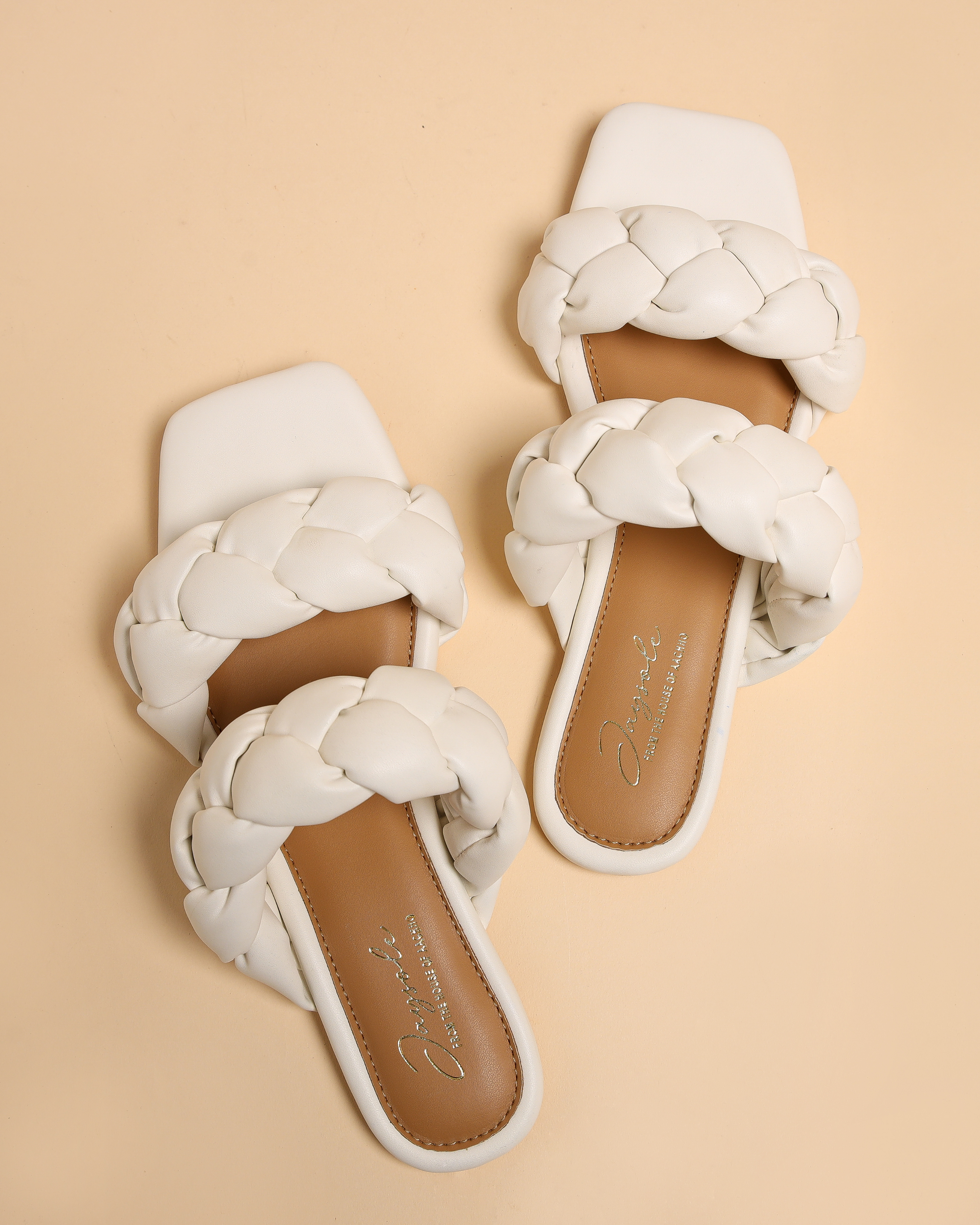Aachho Sugar Swizzle Braided Flats - view 2
