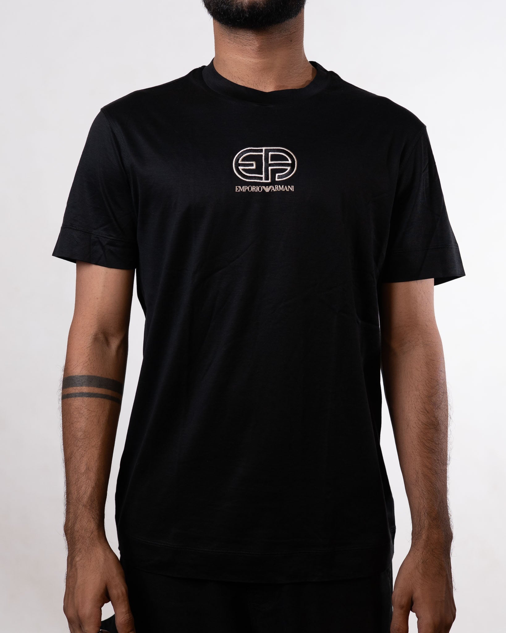 Emporio Armani EA logo black tee