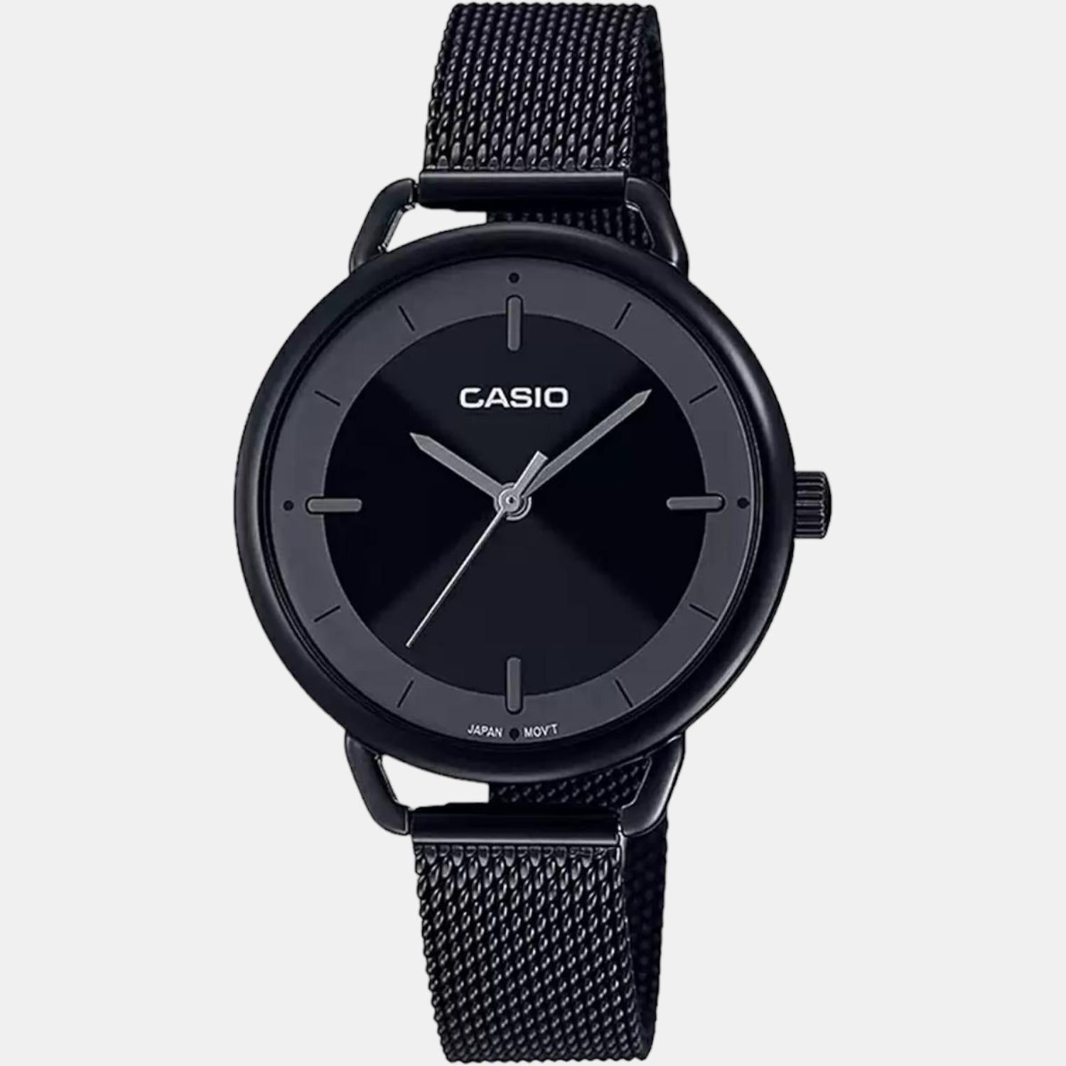 Casio Enticer Women Quartz Black Dial Analog Stainless Steel Watch A1798 - view 2