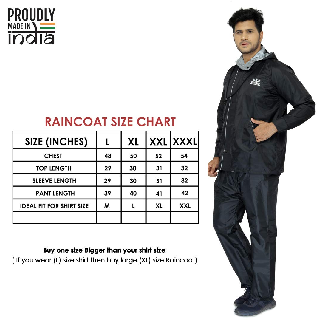 THE CLOWNFISH Rain Coat for Men Waterproof for Bike Reversible Double Layer with Hood Raincoat for Men. Set of Top and Bottom Packed in a Storage Bag - view 5