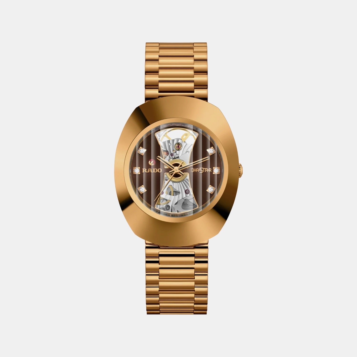 Rado Diastar Unisex Automatic Brown Dial Analog Stainless Steel Watch R12065303